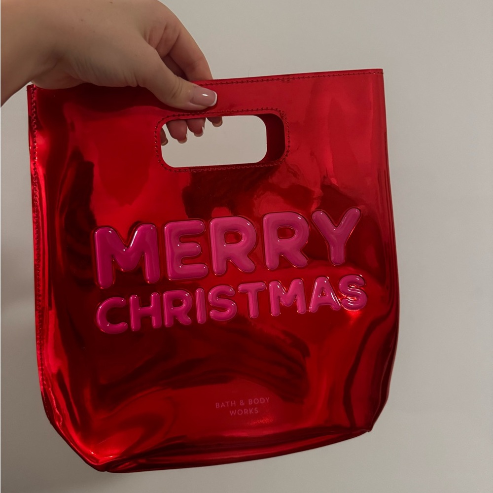 Bath & Body Works Shiny Red Christmas Tote